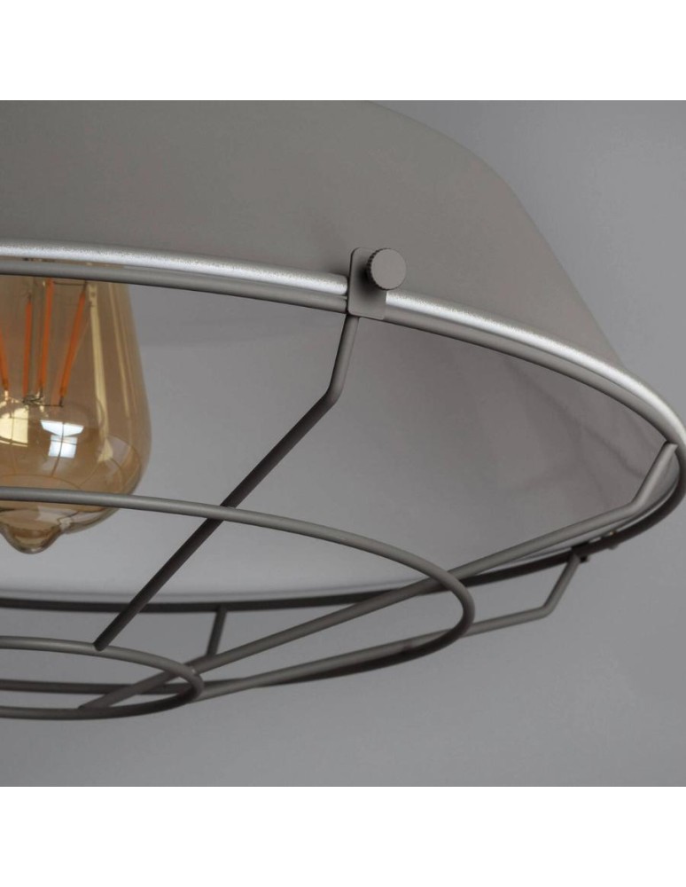 Pendant lamps - Abruzzo Retro Loft Pendant Lamp Grey 36cm E27 Patrone ABR-LSW-PAT - product kolory-swiatla.pl 4