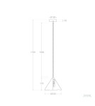 Abruzzo Lampa Wisząca Złota E27 Ø25cm Nindo ABR-LWZ-NIN-Z