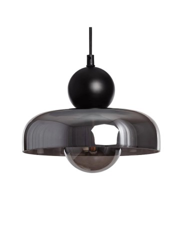 Abruzzo Lampa Wisząca metal i szkło dymione G9 Ø24cm Cartier ABR-LWS-C-CAR