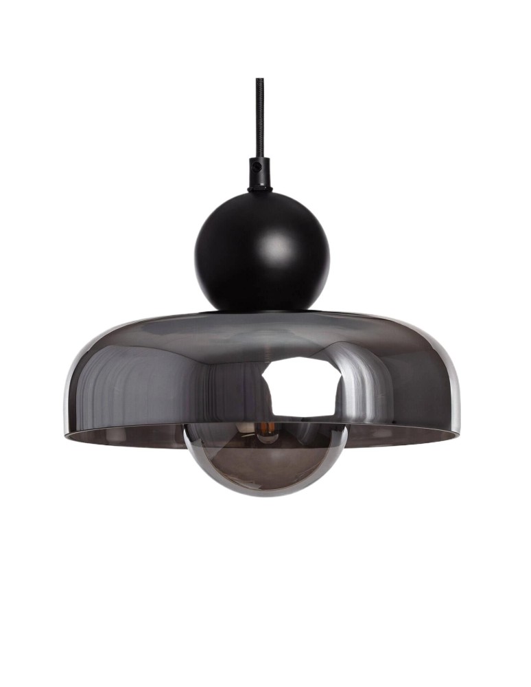 Abruzzo Lampa Wisząca metal i szkło dymione G9 Ø24cm Cartier ABR-LWS-C-CAR