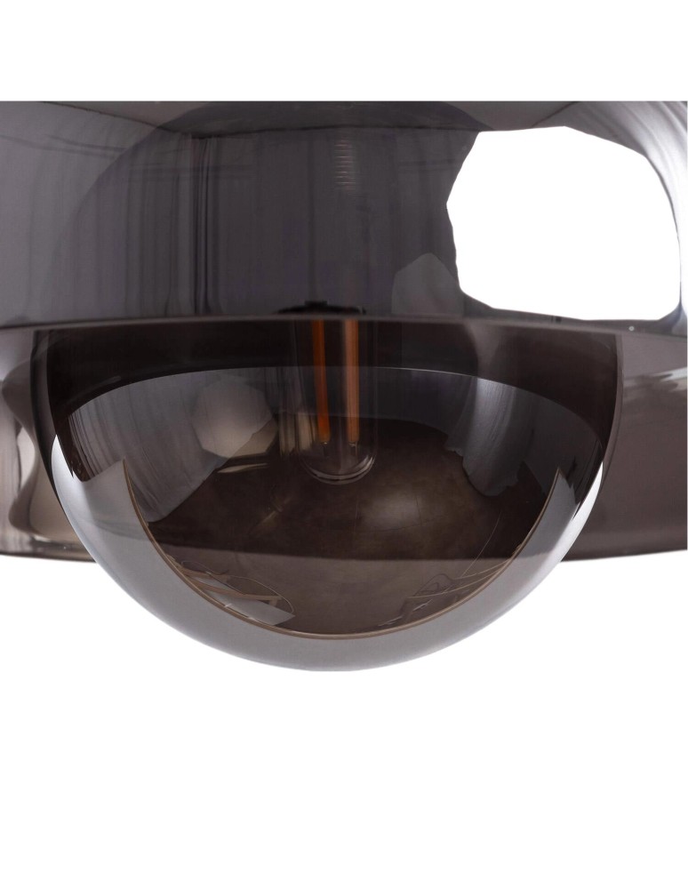 Pendant lamps - Abruzzo Metal and Smoked Glass Pendant Lamp G9 Ø24cm Cartier ABR-LWS-C-CAR - product kolory-swiatla.pl 4