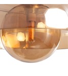 Abruzzo Lampa Wisząca metal i szkło bursztynowe G9 Ø24cm Cartier ABR-LWS-BU-CAR