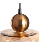 Pendant lamps - Abruzzo Metal and Amber Glass Pendant Lamp G9 Ø24cm Cartier ABR-LWS-BU-CAR - product 3