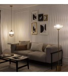 Abruzzo Lampa Wisząca Szklana Ø22cm Niko ABR-LWS-C-NIK