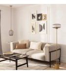 Abruzzo Lampa Wisząca Szklana Ø22cm Niko ABR-LWS-C-NIK