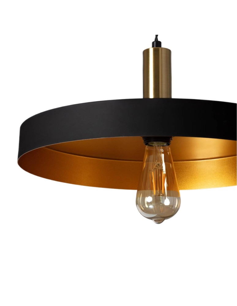 Pendant lamps - Abruzzo Metal Pendant Lamp Ø40cm Black E27 Dario ABR-LWO-DARIO-C - product kolory-swiatla.pl 2