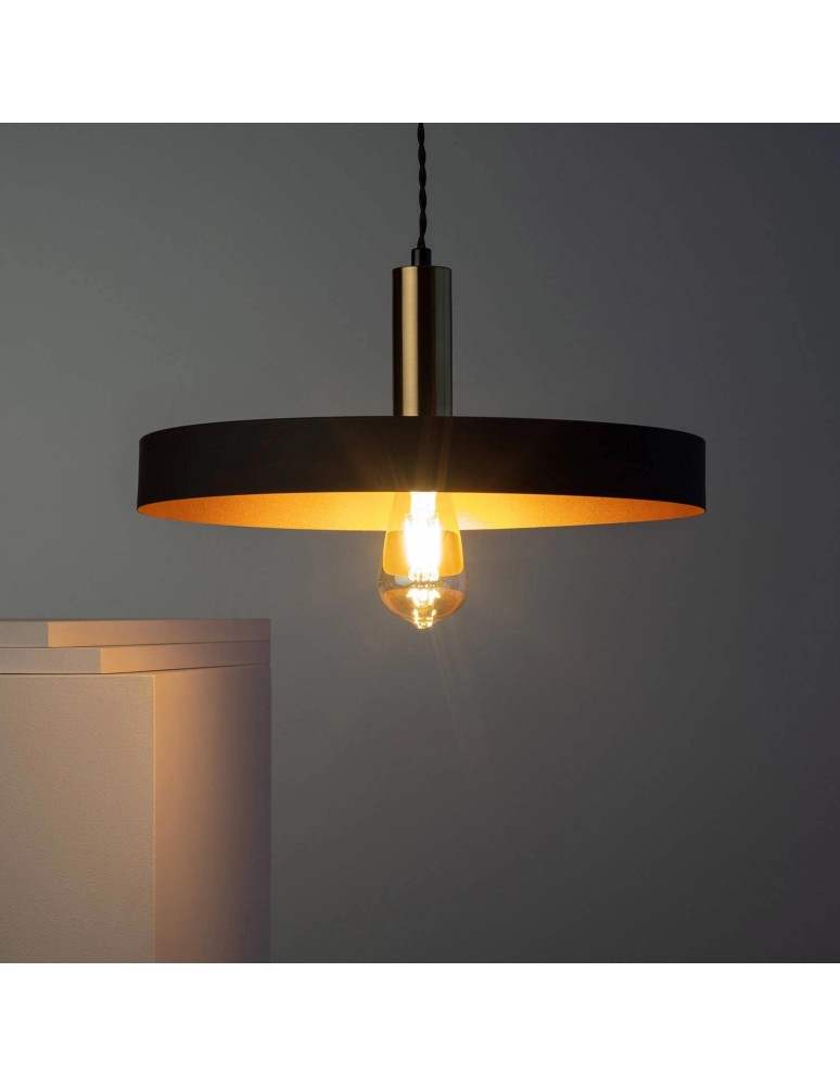 Abruzzo Lampa Wisząca z metalu Ø40cm Czarna E27 Dario ABR-LWO-DARIO-C