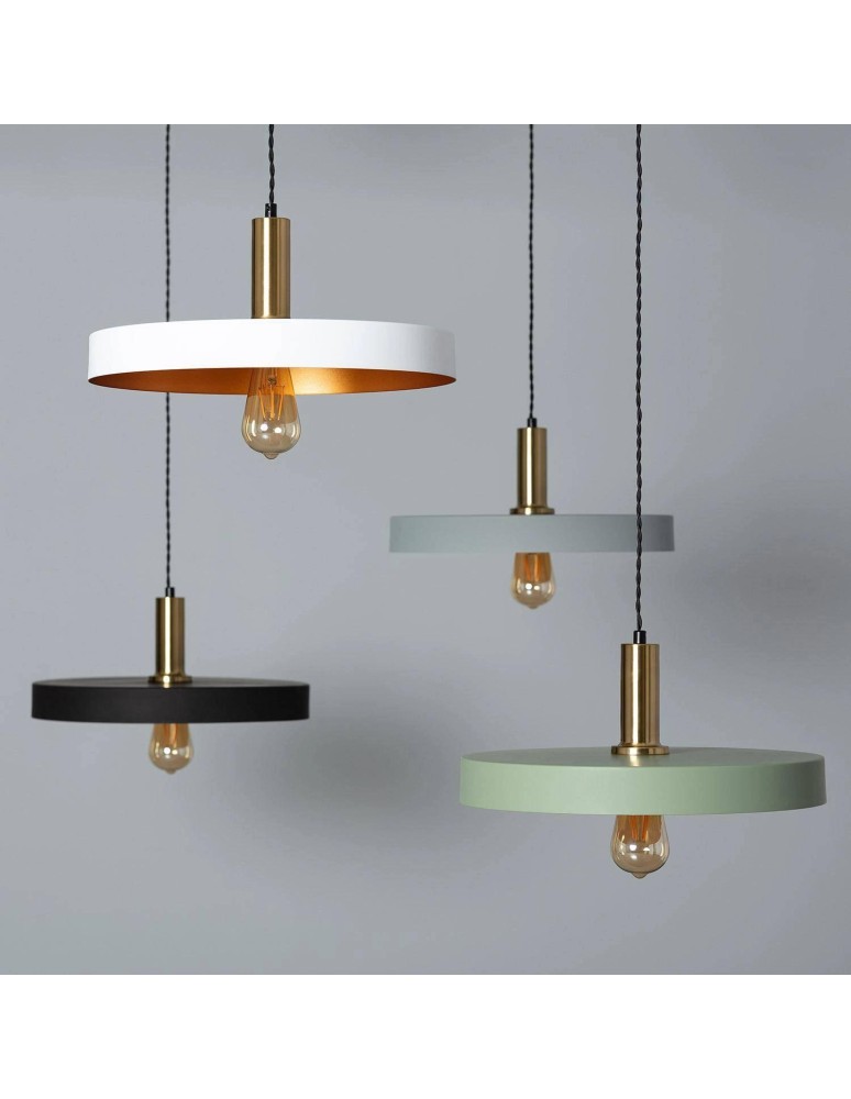 Abruzzo Lampa Wisząca z metalu Ø40cm Czarna E27 Dario ABR-LWO-DARIO-C