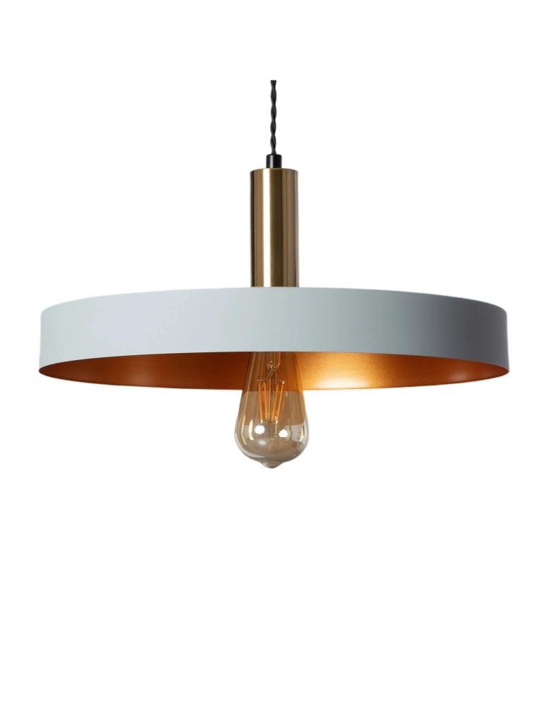 Abruzzo Lampa Wisząca z metalu Ø40cm E27 Szara Dario ABR-LWO-DARIO-S