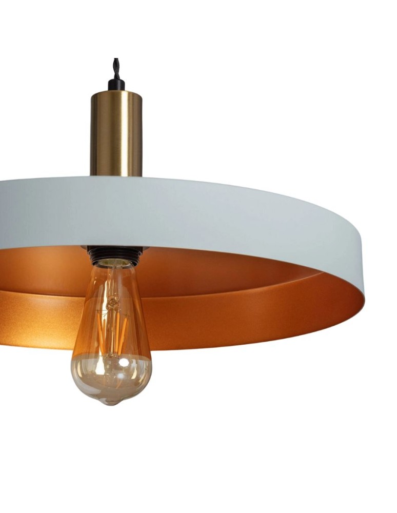 Pendant lamps - Abruzzo Metal Pendant Lamp Ø40cm E27 Grey Dario ABR-LWO-DARIO-S - product kolory-swiatla.pl 2