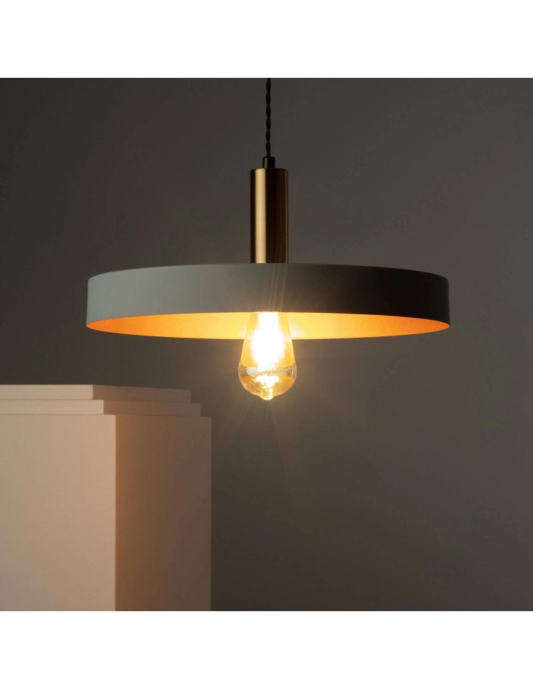 Abruzzo Lampa Wisząca z metalu Ø40cm E27 Szara Dario ABR-LWO-DARIO-S