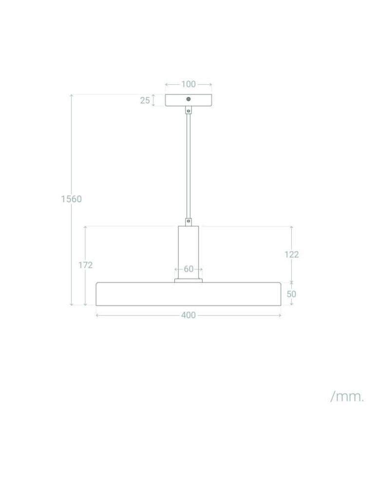 Abruzzo Lampa Wisząca z metalu Ø40cm E27 Szara Dario ABR-LWO-DARIO-S