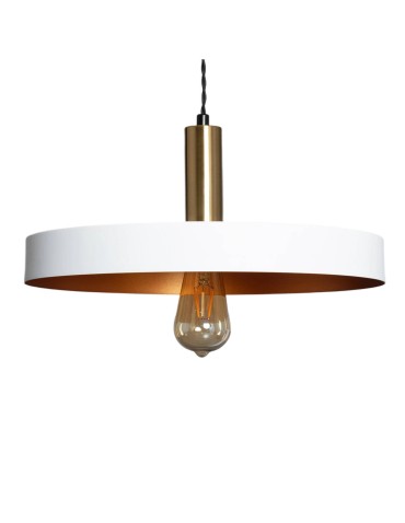 Abruzzo Lampa Wisząca z metalu Ø40cm E27 Biała Dario ABR-LWO-DARIO-B