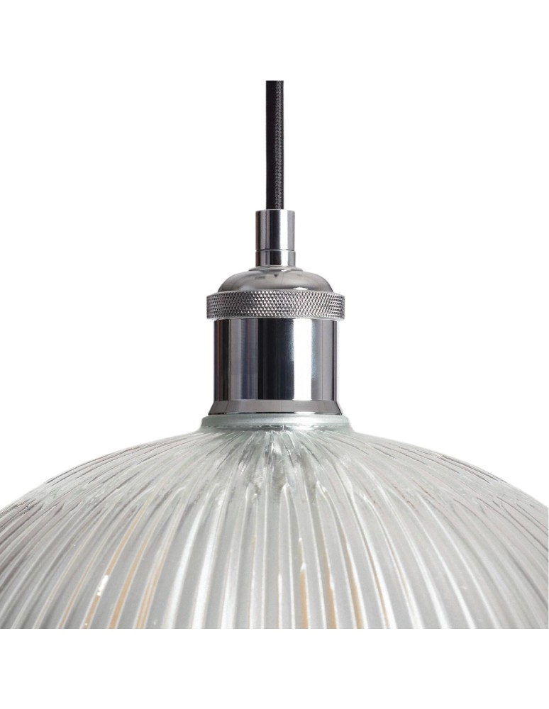 Abruzzo Lampa Wisząca szklana transparentna E27 Ø30cm Pigali ABR-LWS-PIT