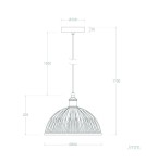 Abruzzo Lampa Wisząca szklana transparentna E27 Ø30cm Pigali ABR-LWS-PIT