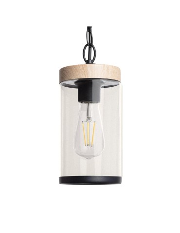 Abruzzo Outdoor Pendant Lamp Imitation Wood E27 IP44 Finto ABR-LWZIP44-D