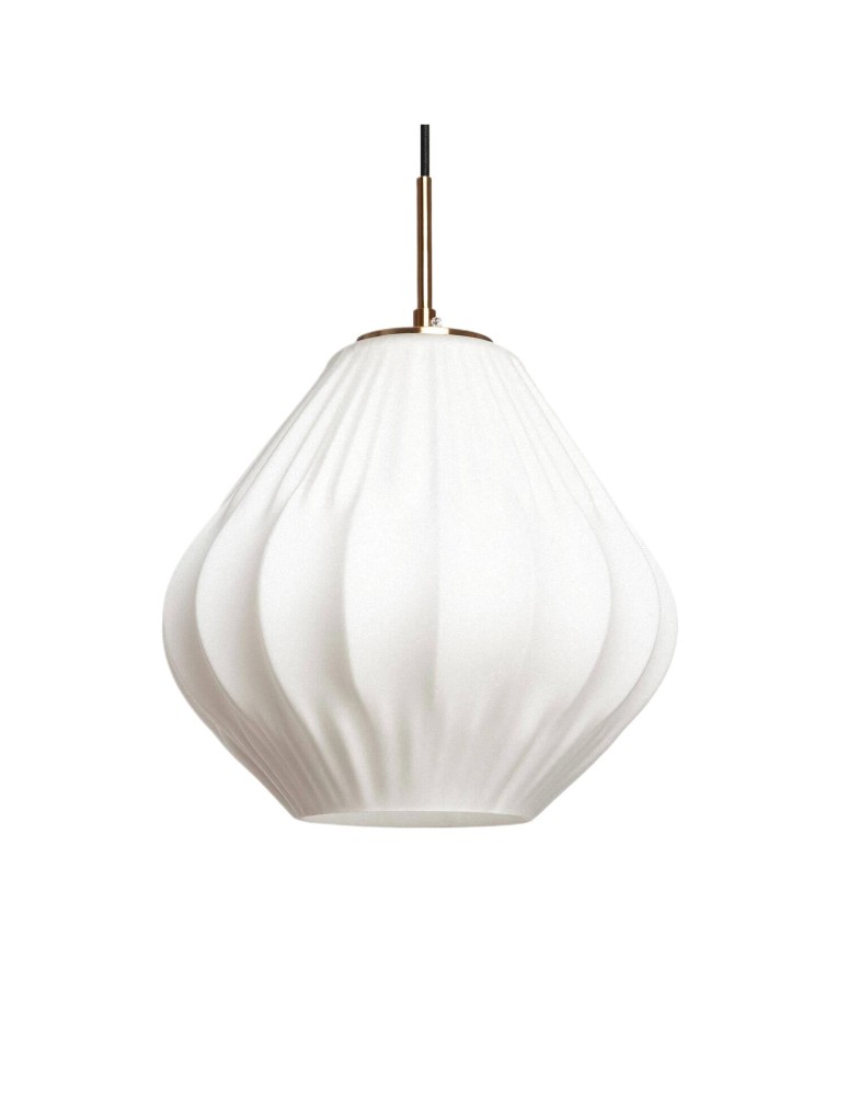 Abruzzo Lampa Wisząca ze szkła mlecznego Ø30cm E27 Dizzaro ABR-LWSM-DIZZ