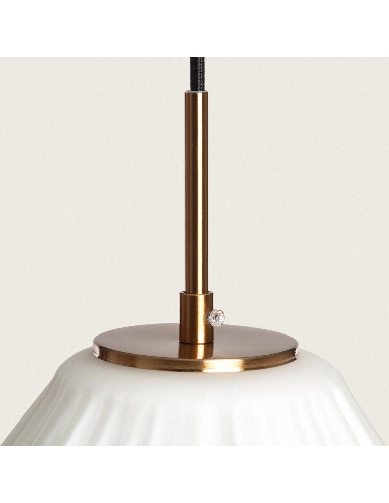 Abruzzo Lampa Wisząca ze szkła mlecznego Ø30cm E27 Dizzaro ABR-LWSM-DIZZ