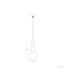 Pendant lamps - Abruzzo Milk Glass Pendant Lamp Ø30cm G9 Dizzaro Trio ABR-LWSM-DIZZ2 - product 4