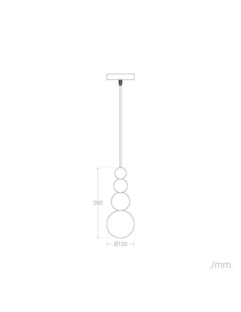 Abruzzo Lampa Wisząca ze szkła mlecznego Ø30cm G9 Dizzaro Trio ABR-LWSM-DIZZ2