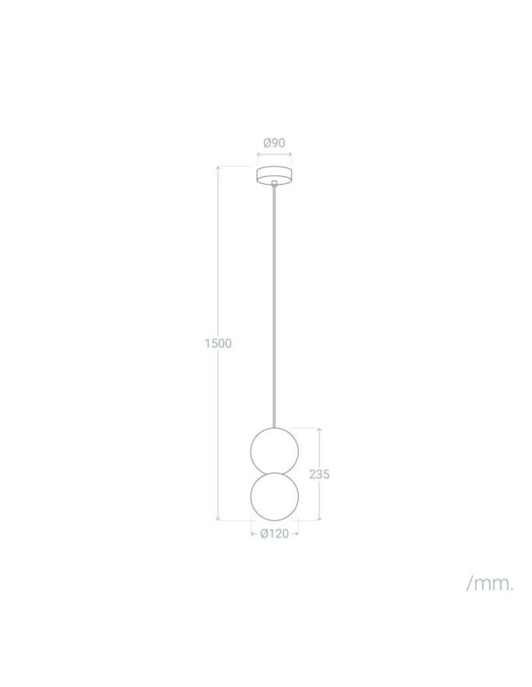 Abruzzo Lampa Wisząca z cementu Ø30cm G9 Dizzaro Duo ABR-LWSM-DIZZ3