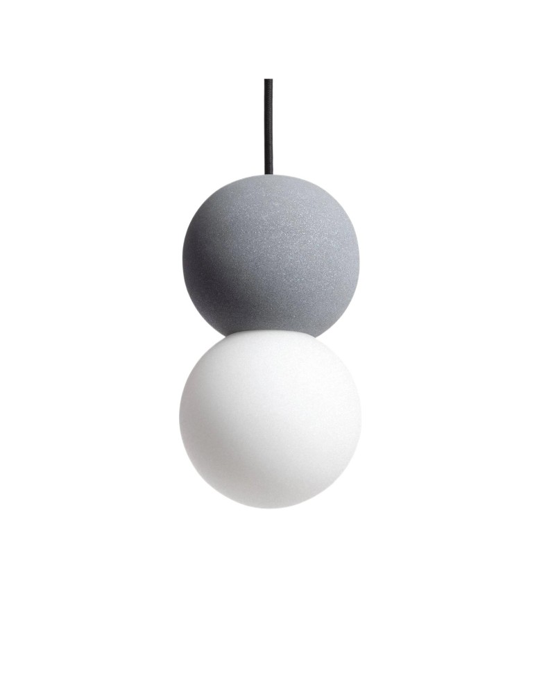 Pendant lamps - Abruzzo Grey Ø30cm G9 Dizzaro Duo Cement Pendant Lamp ABR-LWSM-DIZZ4 - product kolory-swiatla.pl 1