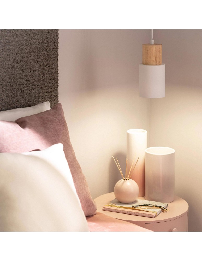 Pendant lamps - Abruzzo Modern Scandinavian pendant lamp E27 white Vita ABR-ZE27-VITA-B - product kolory-swiatla.pl 5