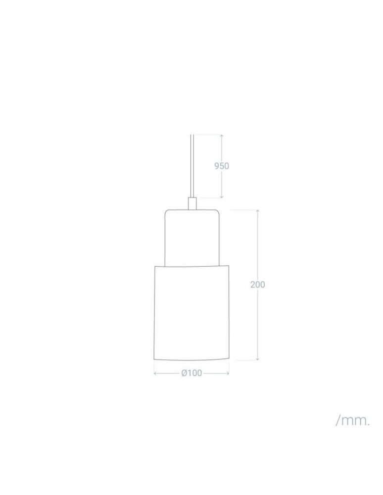 Pendant lamps - Abruzzo Modern Scandinavian pendant lamp E27 white Vita ABR-ZE27-VITA-B - product kolory-swiatla.pl 7