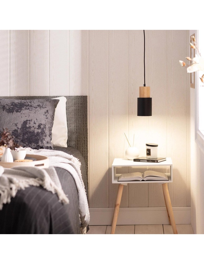 Pendant lamps - Abruzzo Modern Scandinavian pendant lamp E27 black Vita ABR-ZE27-VITA-C - product kolory-swiatla.pl 6