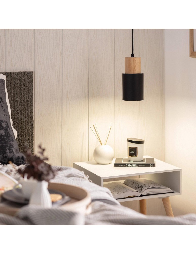 Abruzzo Lampa wisząca nowoczesna skandynawska E27 czarna Vita ABR-ZE27-VITA-C