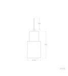 Pendant lamps - Abruzzo Modern Scandinavian pendant lamp E27 black Vita ABR-ZE27-VITA-C - product 8