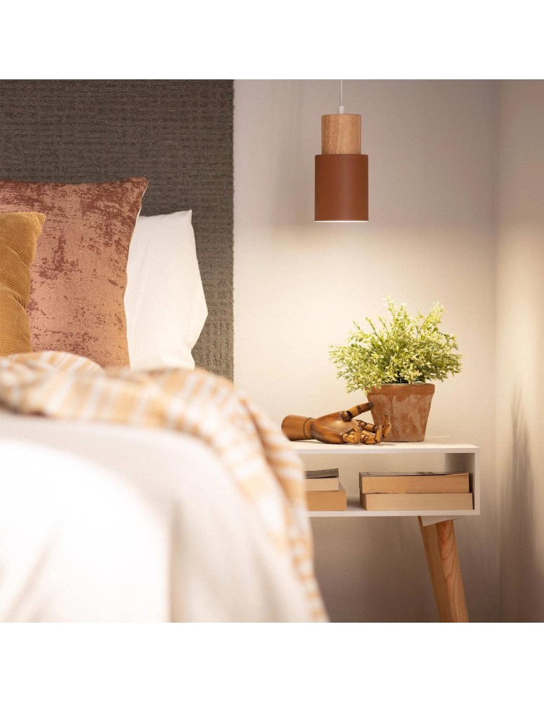 Pendant lamps - Abruzzo Modern Scandinavian pendant lamp E27 brown Vita ABR-ZE27-VITA-BR - product kolory-swiatla.pl 8