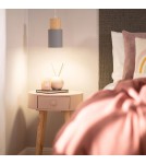 Abruzzo Lampa wisząca nowoczesna skandynawska E27 szara Vita ABR-ZE27-VITA-S