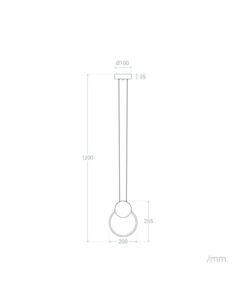 Abruzzo Lampa wisząca nowoczesna nordycka Czarna 10W 3000K Totti ABR-LWTIT-C