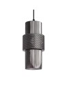 View Abruzzo Nordic Grey Glass Pendant Lamp E27 Bella ABR-LWS-BELL-C