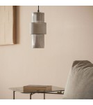 Abruzzo Lampa Wisząca nordycka szara ze szkła E27 Bella ABR-LWS-BELL-C