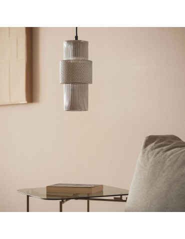 Abruzzo Nordic Grey Glass Pendant Lamp E27 Bella ABR-LWS-BELL-C - product 2