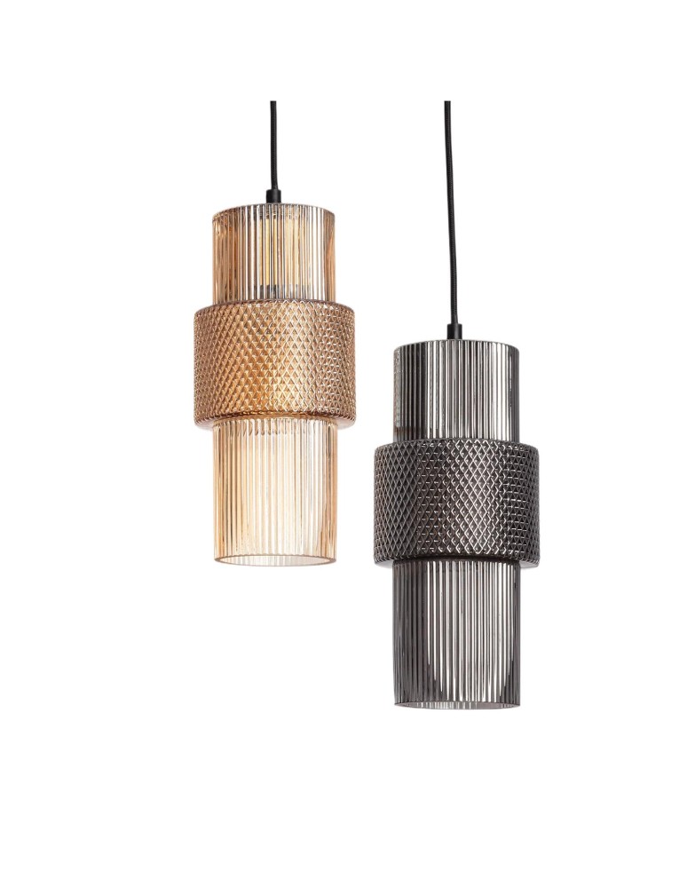 Pendant lamps - Abruzzo Nordic Grey Glass Pendant Lamp E27 Bella ABR-LWS-BELL-C - product kolory-swiatla.pl 5