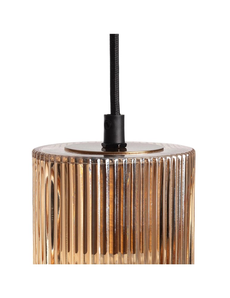 Abruzzo Lampa Wisząca nordycka bursztynowa ze szkła E27 Bella ABR-LWS-BELL-A