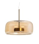 Abruzzo Lampa wisząca szklana Ø33 cm 7W bursztynowa Chino ABR-LWS-A-CHI