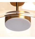 Abruzzo Lampa wisząca szklana Ø33 cm 7W bursztynowa Chino ABR-LWS-A-CHI