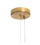 Abruzzo Lampa wisząca szklana Ø33 cm 7W bursztynowa Chino ABR-LWS-A-CHI