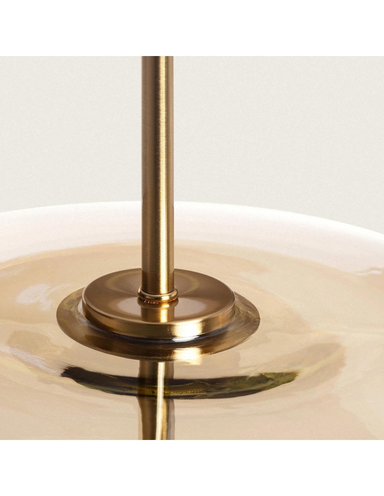 Abruzzo Lampa wisząca szklana Ø33 cm 7W bursztynowa Chino ABR-LWS-A-CHI