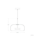 Abruzzo Lampa wisząca szklana Ø33 cm 7W bursztynowa Chino ABR-LWS-A-CHI