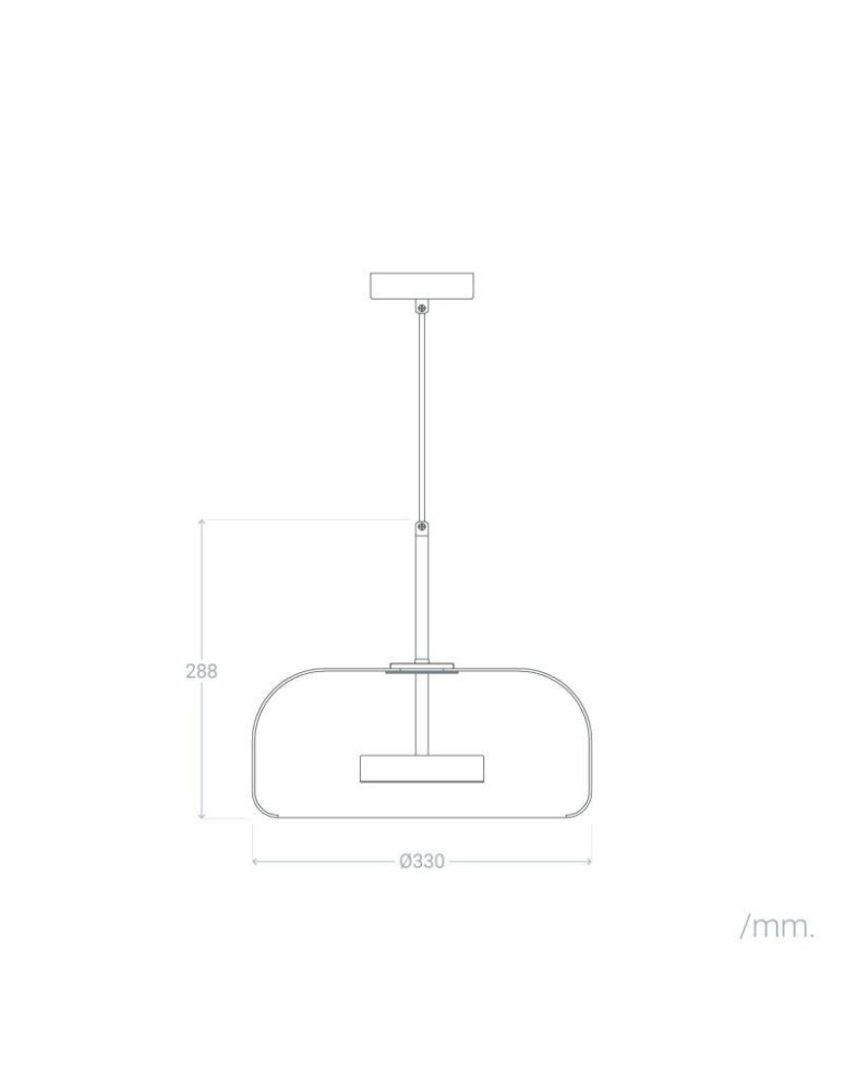 Abruzzo Lampa wisząca szklana Ø33 cm 7W bursztynowa Chino ABR-LWS-A-CHI