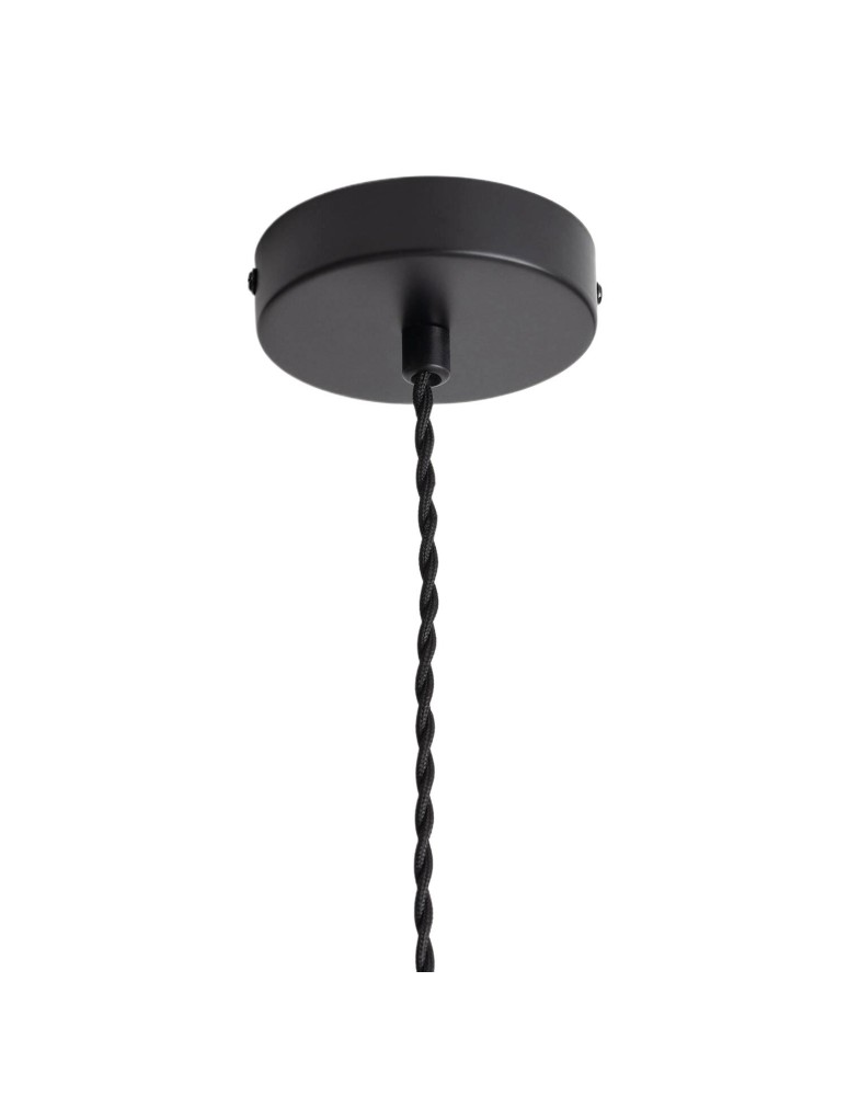 Abruzzo Lampa Wisząca ze szkła mlecznego Czarna Ø30cm G9 Dizzaro Duo ABR-LWMC-DIZZ4