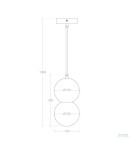 Pendant lamps - Abruzzo Milky Glass Pendant Lamp Black Ø30cm G9 Dizzaro Duo ABR-LWMC-DIZZ4 - product 6