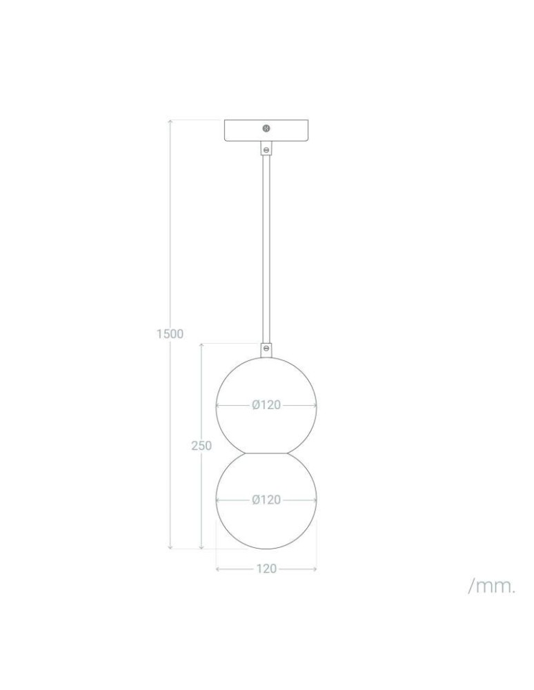 Pendant lamps - Abruzzo Milky Glass Pendant Lamp Black Ø30cm G9 Dizzaro Duo ABR-LWMC-DIZZ4 - product kolory-swiatla.pl 6