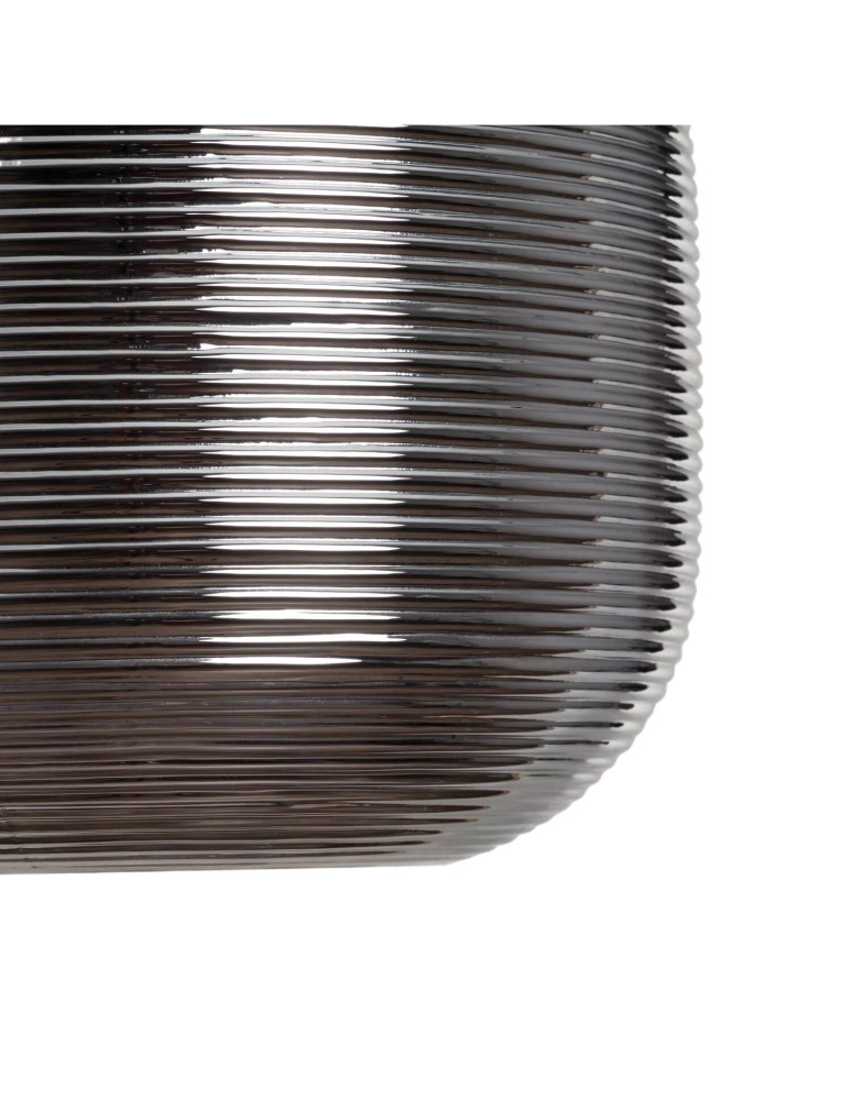 Abruzzo Lampa wisząca szklana szara E27 Bonzo ABR-LWS-C-BON