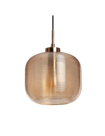 Abruzzo E27 amber glass pendant lamp Bonzo ABR-LWS-A-BON